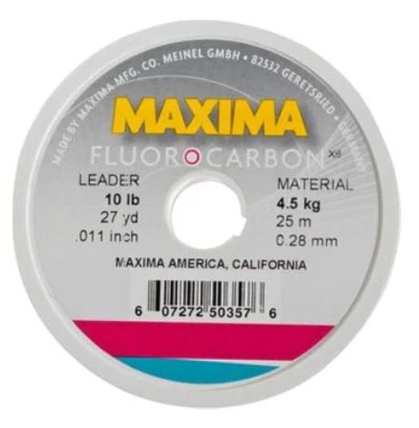 Maxima Fluoro Carbon 25m Spools - Sportinglife Turangi